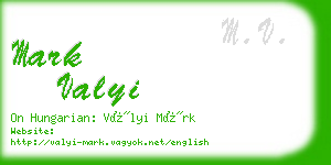 mark valyi business card